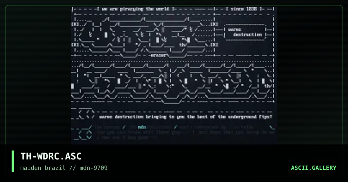 warez destruction, by the eraser, 1997