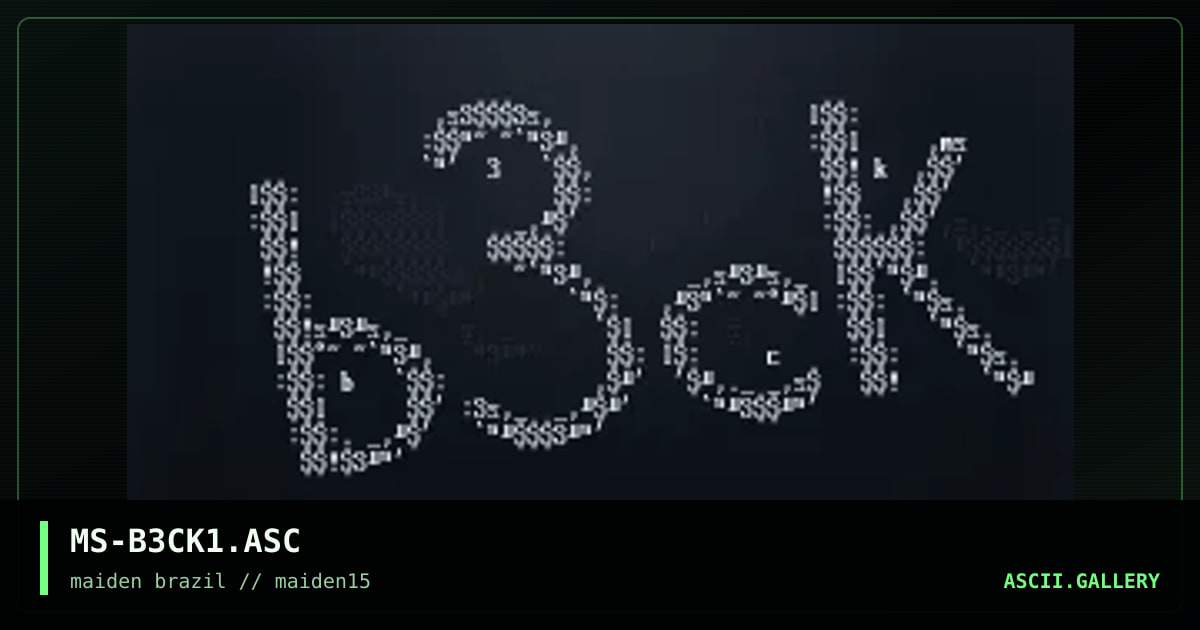 MS-B3CK1.ASC, by metamorphosis, 1998