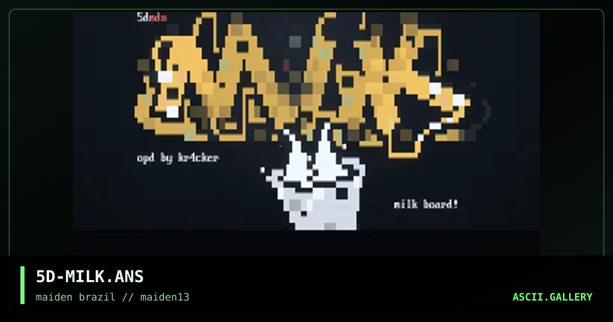 milk board logo!, by slayer dreams, 1997