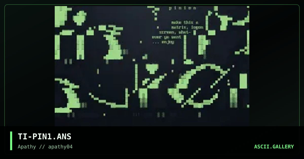 Pinion, by trip, 1995