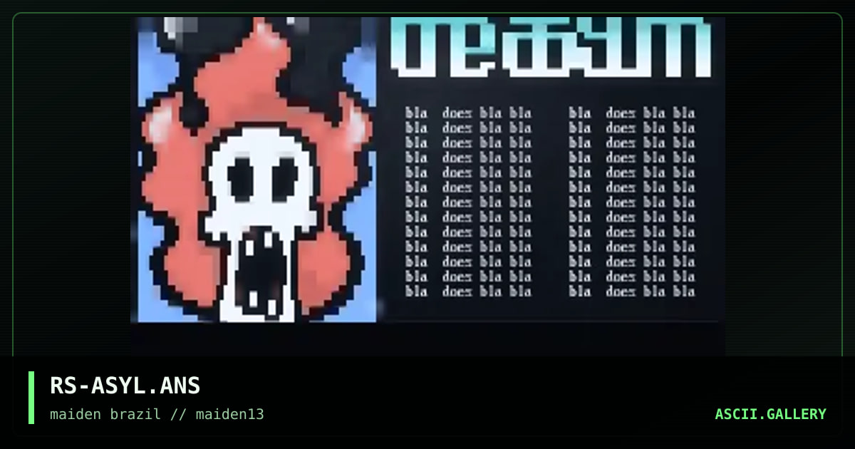 the asylum, main menu, by rorshack, 1997