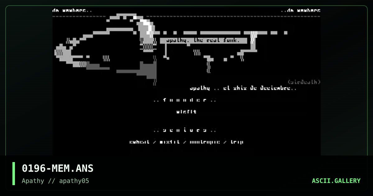 0196 Member List, by apathy, 1995
