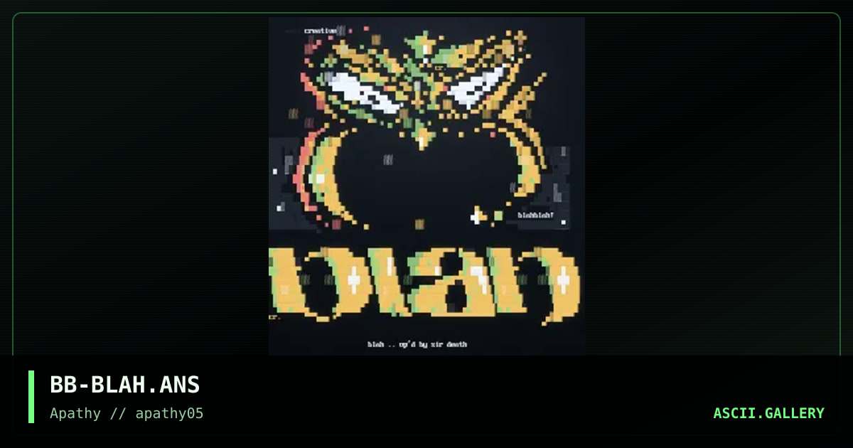 Blah, by scribble, 1995