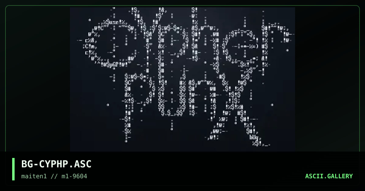 BG-CYPHP.ASC, by bug-maiten1, 1996