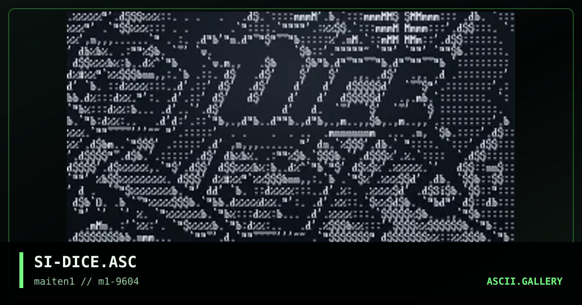 SI-DICE.ASC, by silicon, 1996