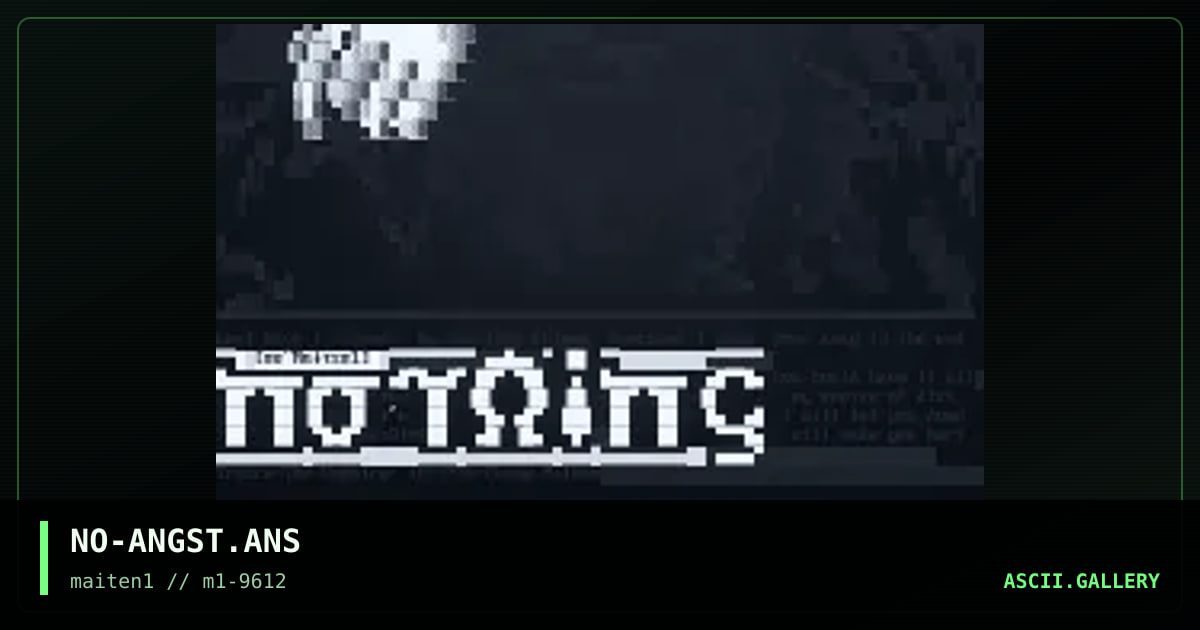 Angst, by nothing, 1996