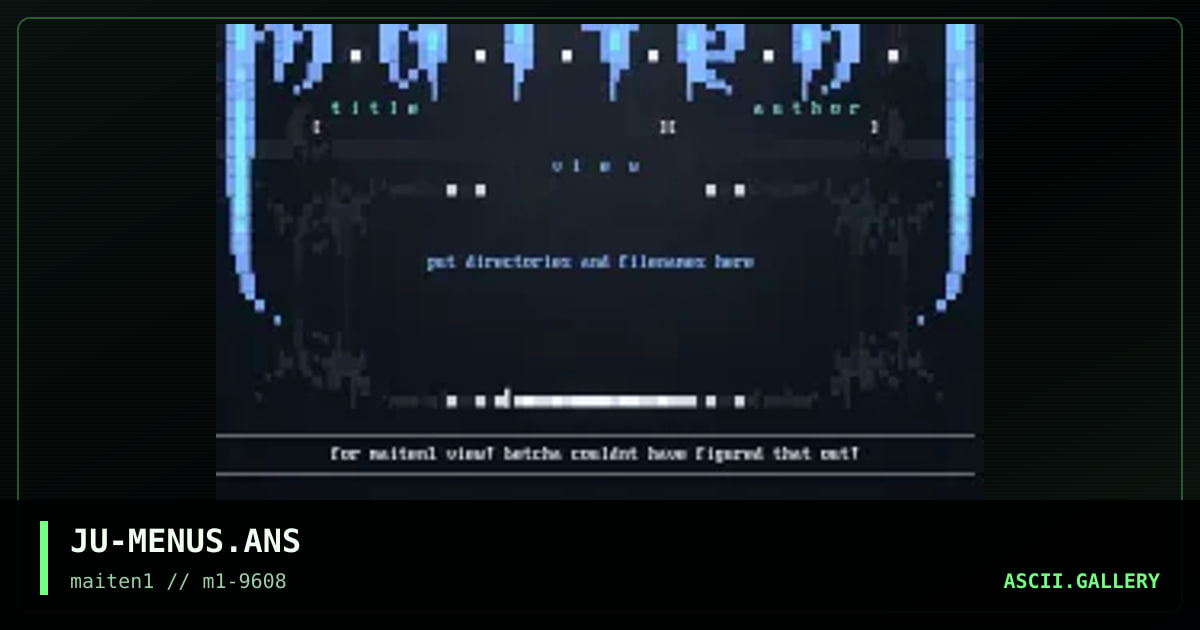 Menus, by judas, 1996