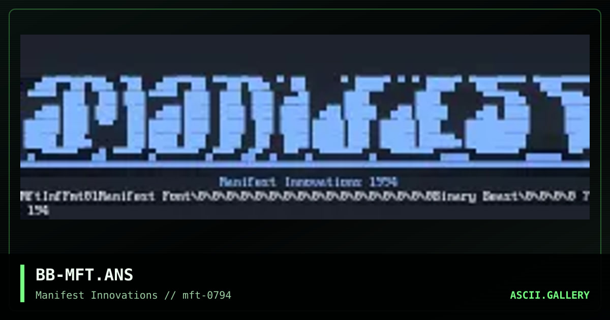 BB-MFT.ANS, by binary beast, 1994