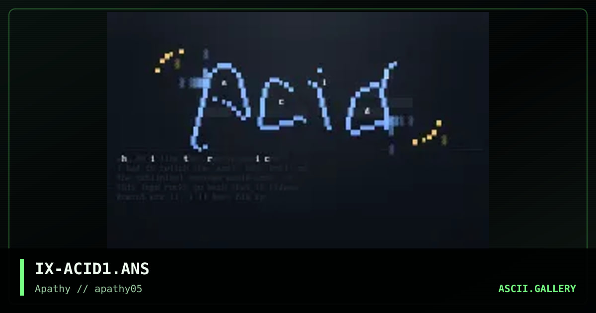 Acid, by illusion x, 1995