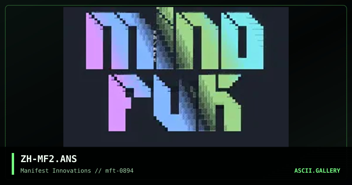MindFuk Font, by zipperhead, 1994