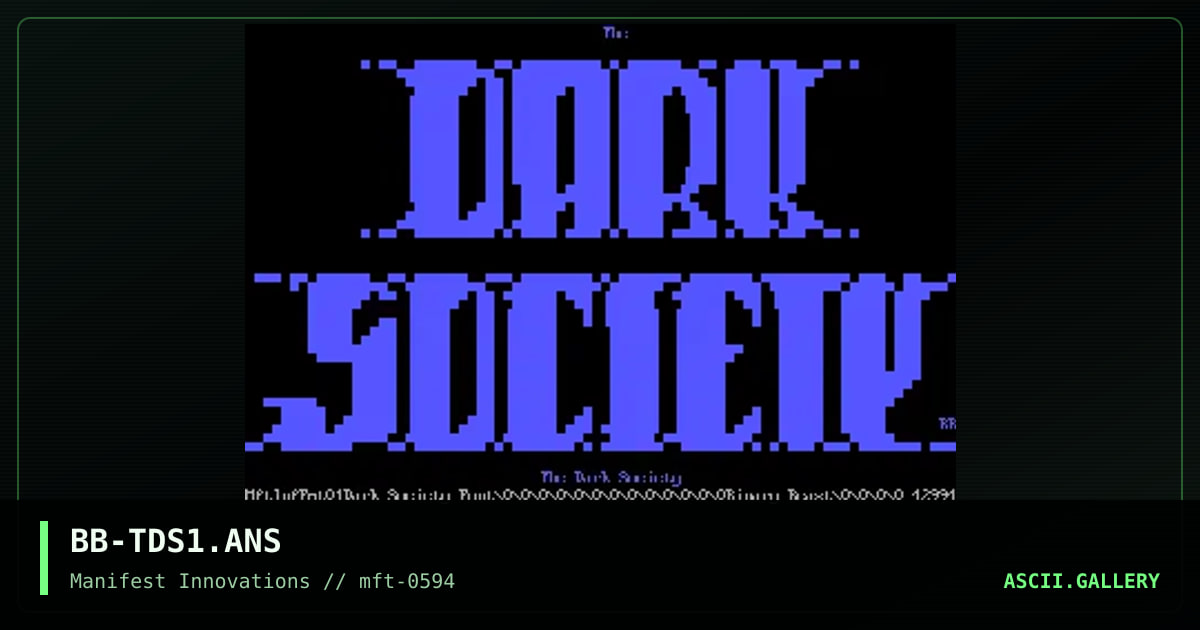 BB-TDS1.ANS, by binary beast, 1994