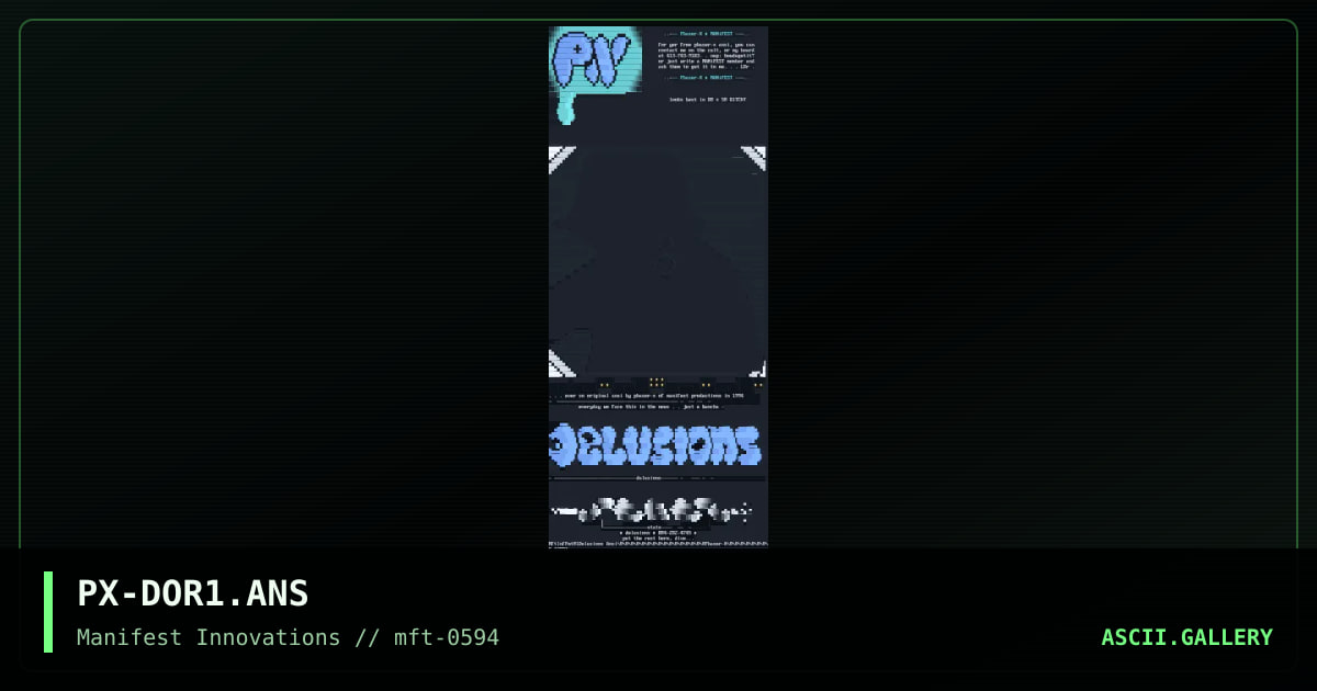 PX-DOR1.ANS, by phaser x, 1994