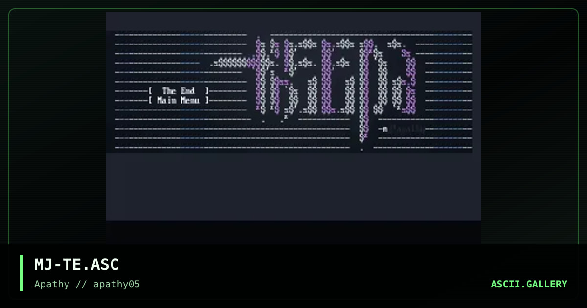 The End, by mojo, 1995
