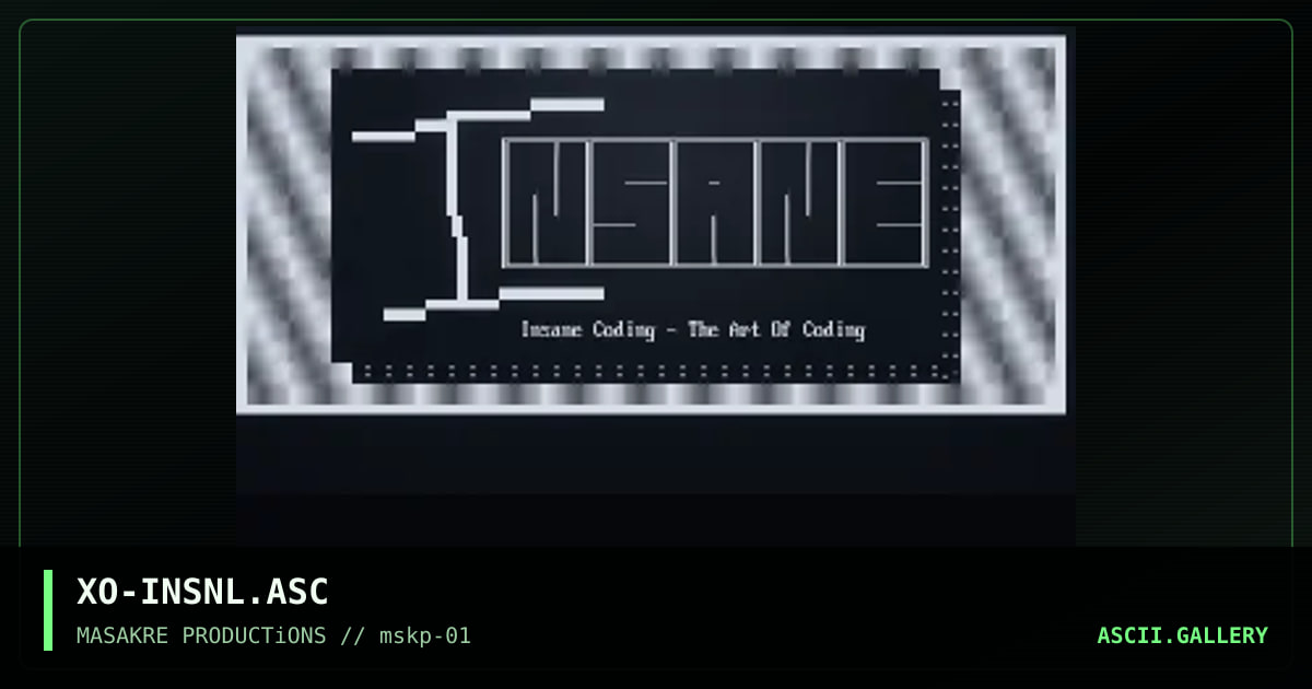 Insane Coding LOGO, by xose, 1996