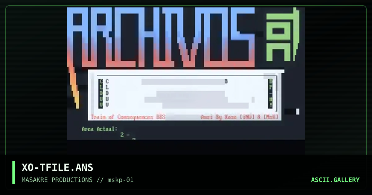 TOC BBS Files Menu, by xose, 1996