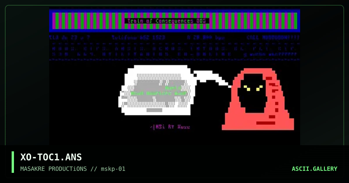 Train of Consequences BBS (Part 1), by xose, 1996