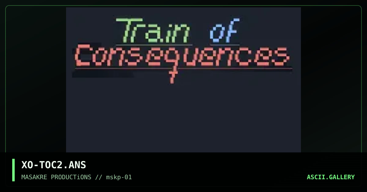 Train of Consequences BBS (Part 2), by xose, 1996