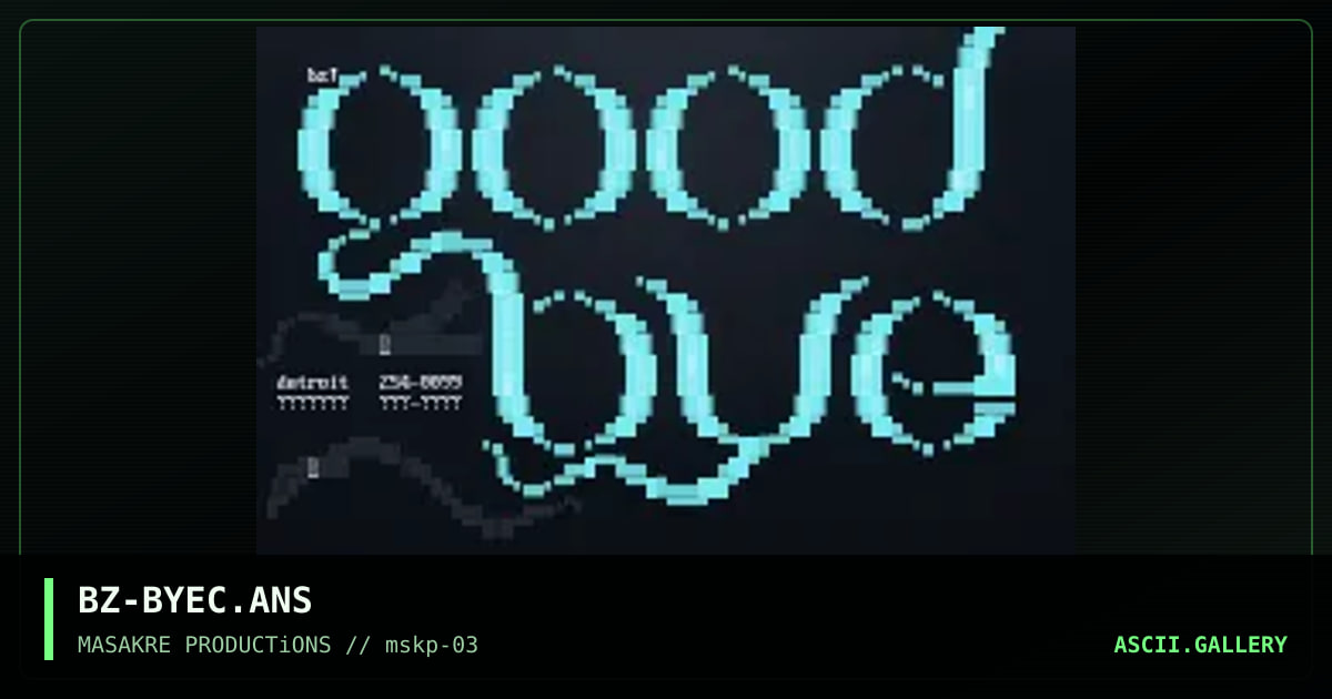 goodbye! [clasic], by biozard, 1996