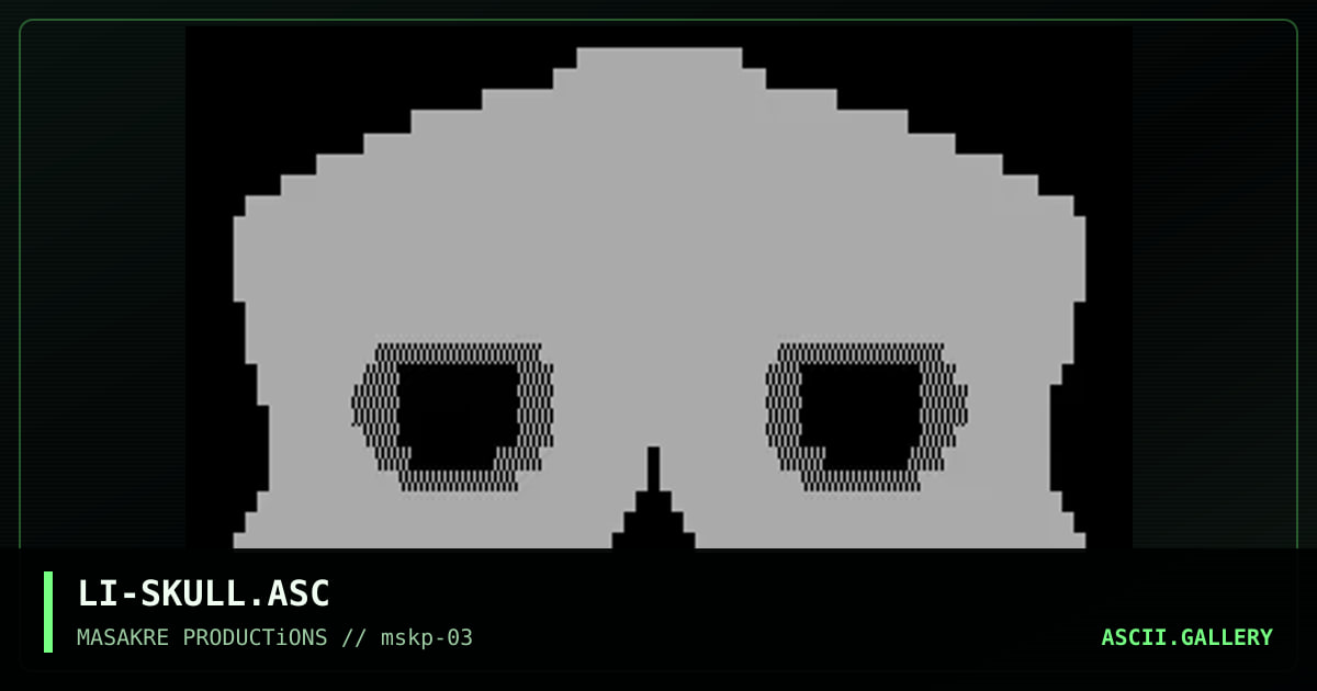 ASCii SKULL, by lince, 1996