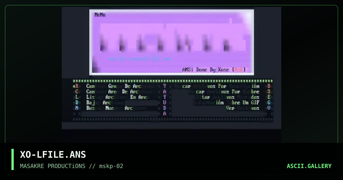 LoveLess Files Menu, by xose, 1996