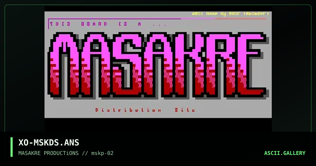 MaSaKrE PRODUCTIONS Distro Site, by xose, 1996