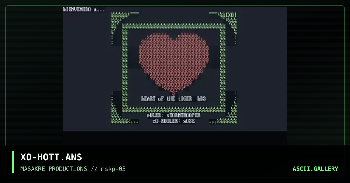 HeaRT oF THe TiGeR BBS, by xose, 1996