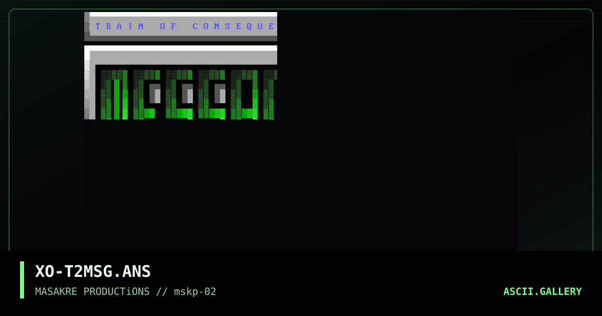 T.O.C. 2 BBS - Messages Menu, by xose, 1996