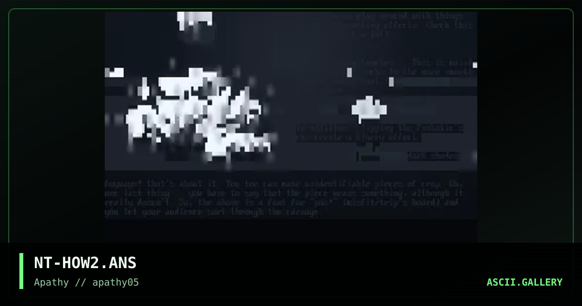 Greyscale Tutorial #1, by nootropic, 1995