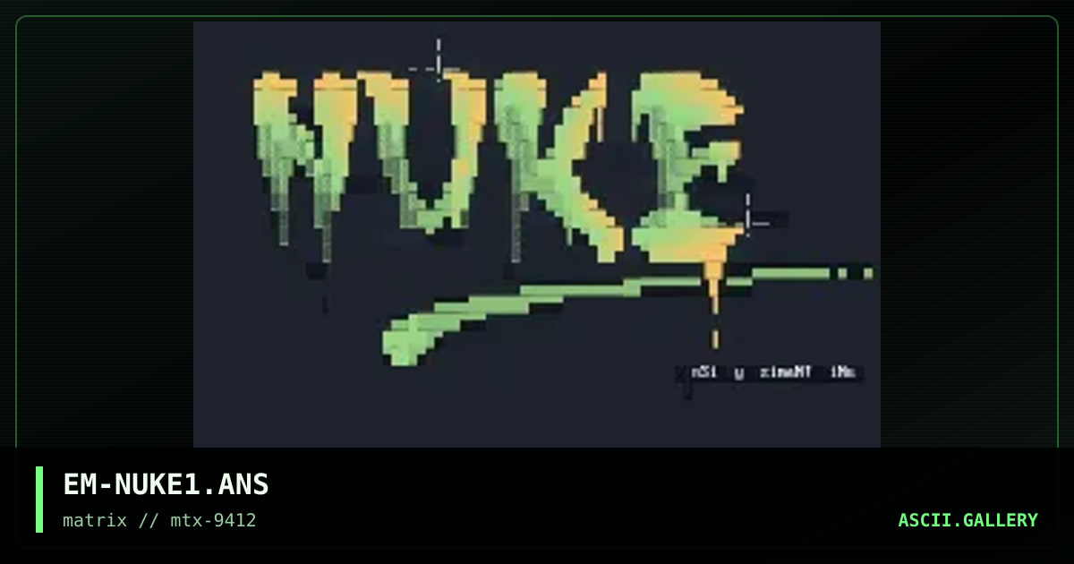 Nuke Net 1, by eziman, 1994