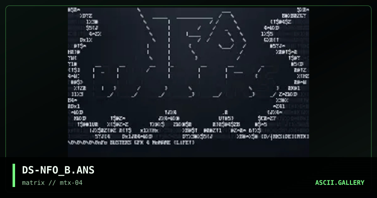 NFO Busters, by darkside, 1995