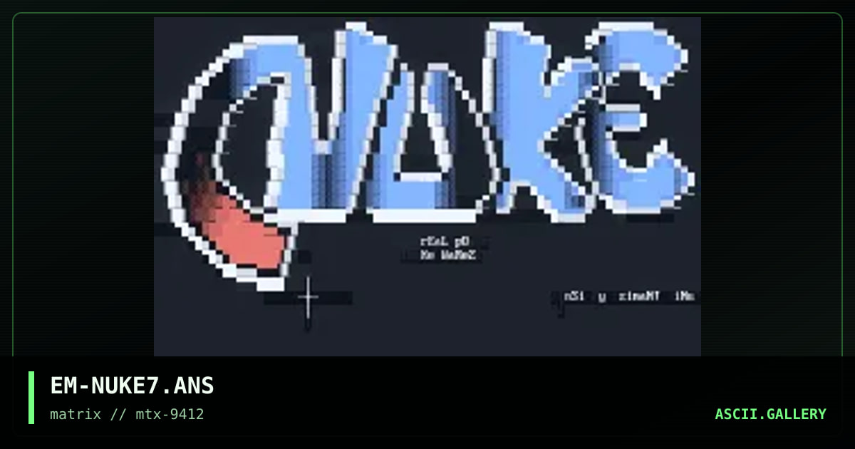 Nuke Net 7, by eziman, 1994