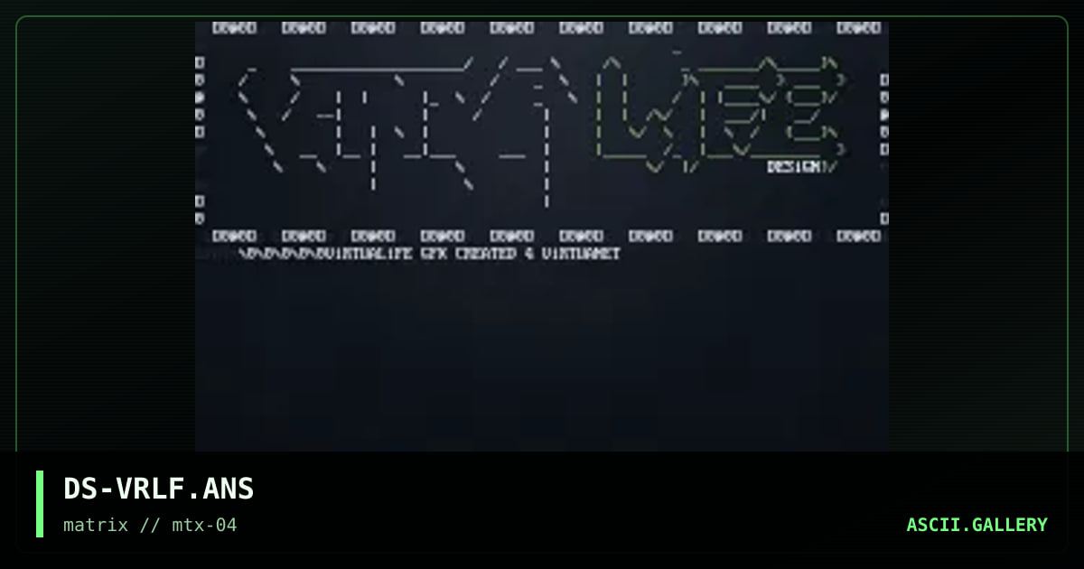Virtu/┤Life Design, by darkside, 1995