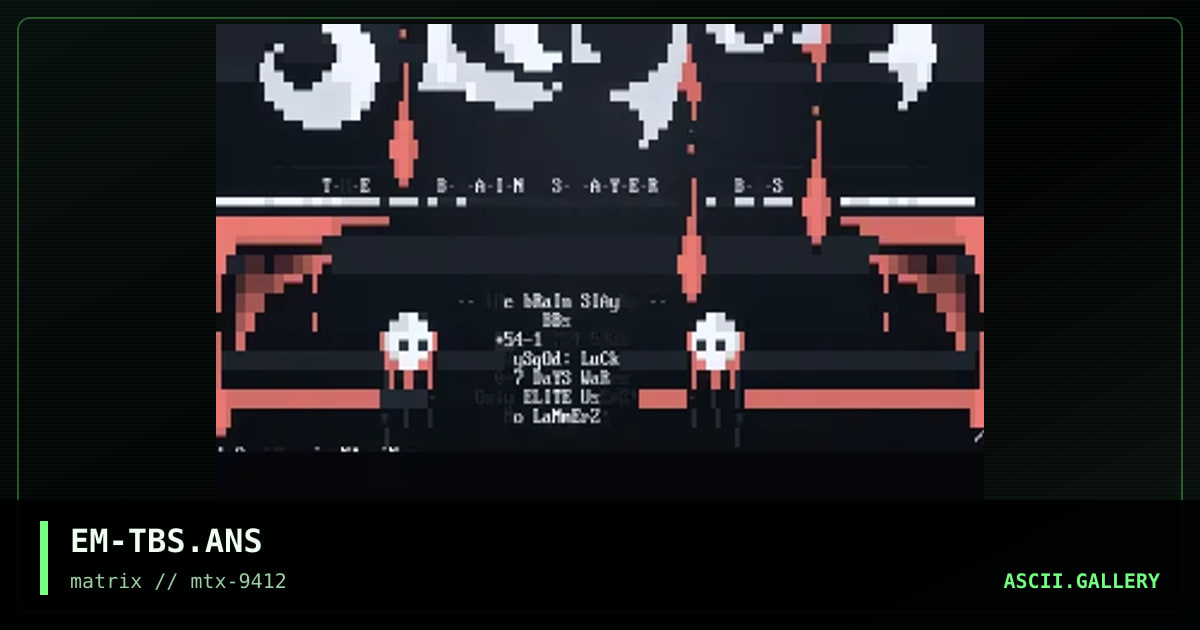 The Brain Slayer, by eziman, 1994