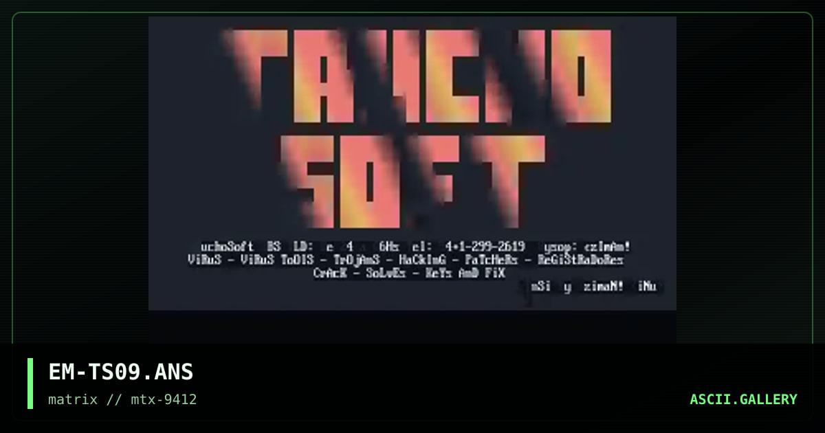 TruchoSoft 9, by eziman, 1994