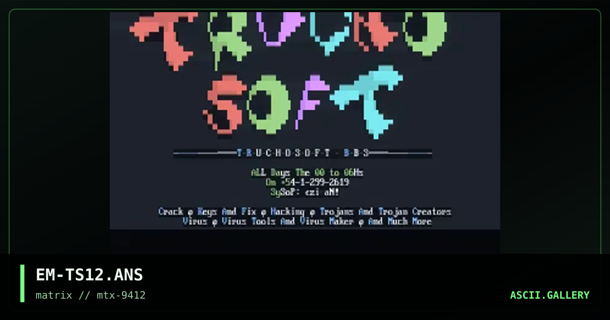 TruchoSoft 12, by eziman, 1994