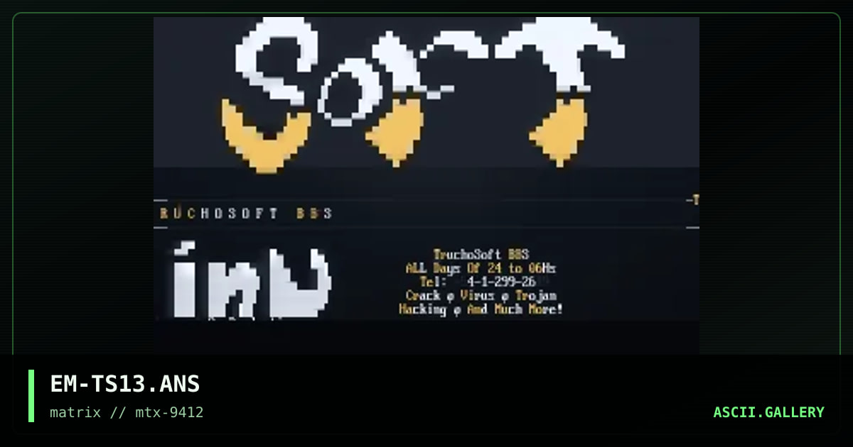 TruchoSoft 13, by eziman, 1994