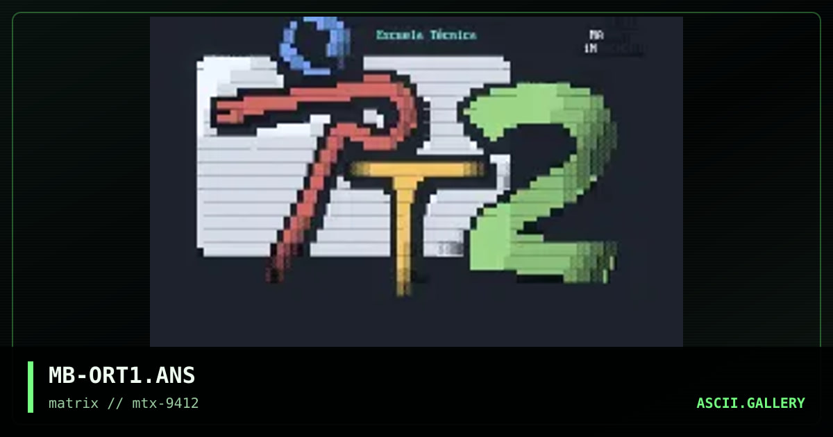 ORT ][ - Main Logo, by madbit, 1994