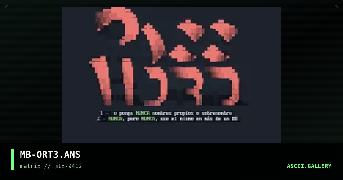 ORT ][ - Password, by madbit, 1994