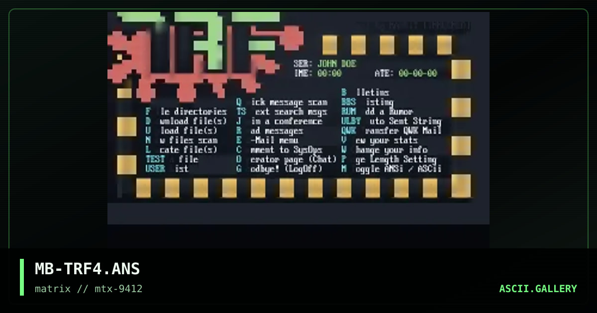 The Rave Factory - Main Menu, by madbit, 1994