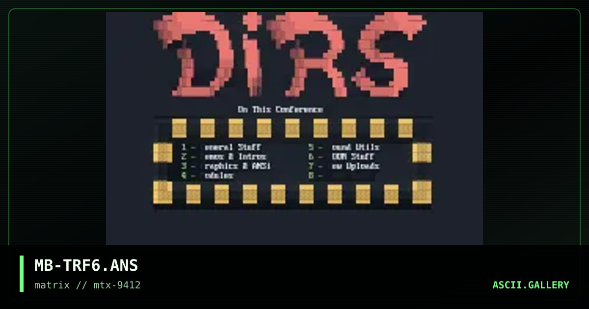 The Rave Factory - File Directories, by madbit, 1994
