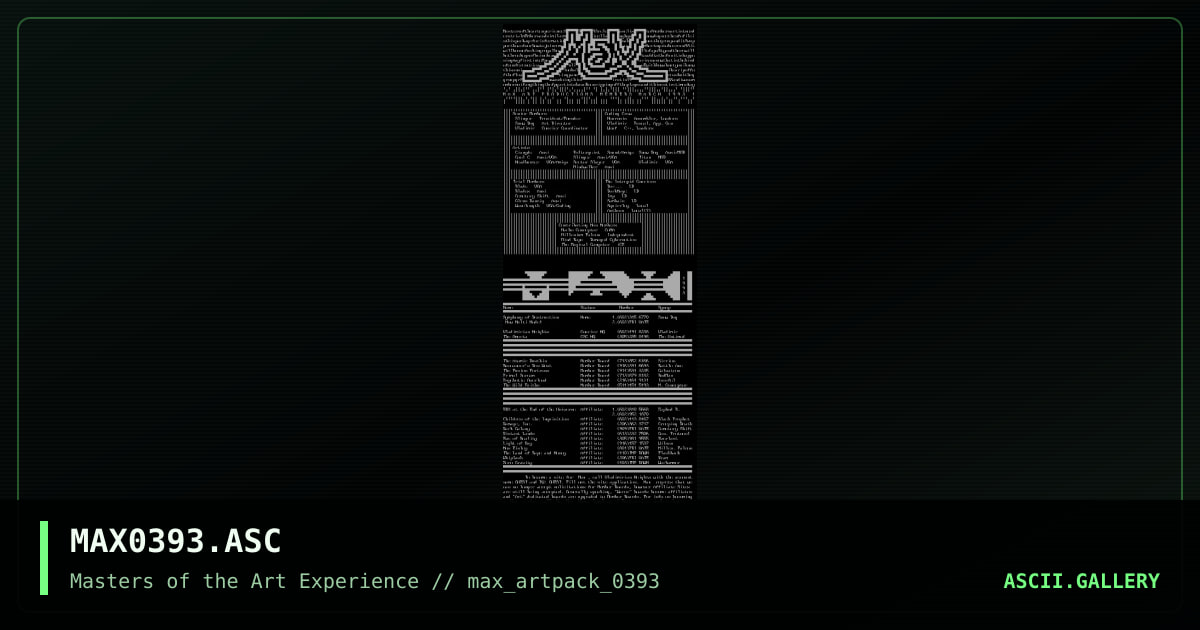 MAX0393.ASC, by max staff, 1993
