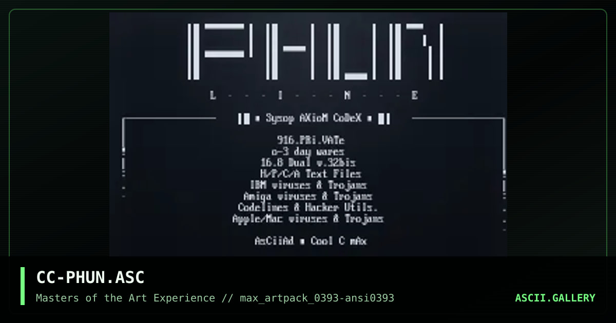 CC-PHUN.ASC, by cool c, 1993