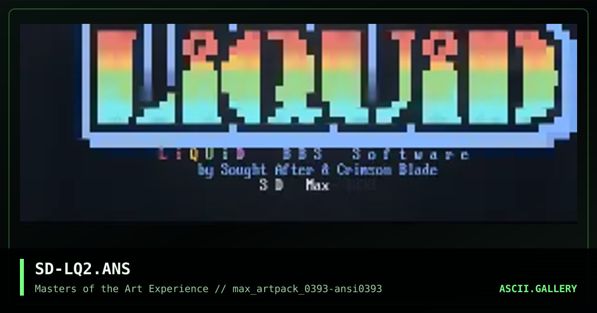 SD-LQ2.ANS, by snow dog, 1993