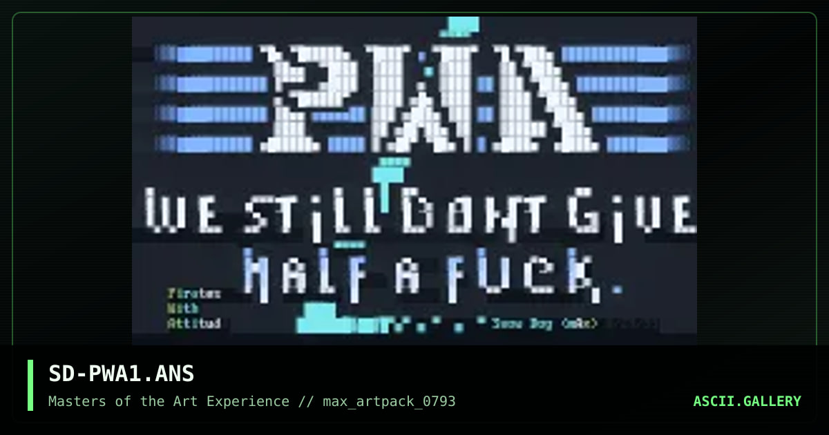 SD-PWA1.ANS, by snow dog, 1993