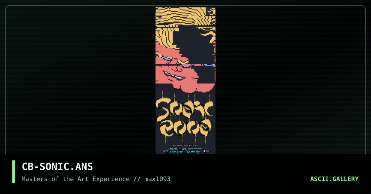 CB-SONIC.ANS, by crewl blade, 1993