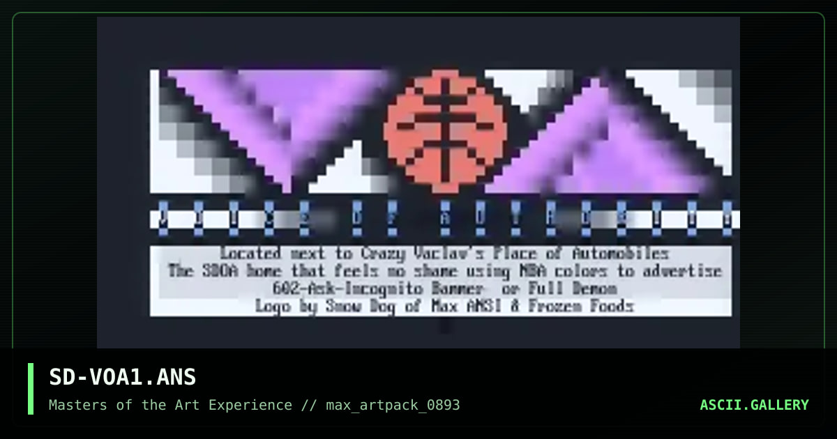 SD-VOA1.ANS, by snow dog, 1993