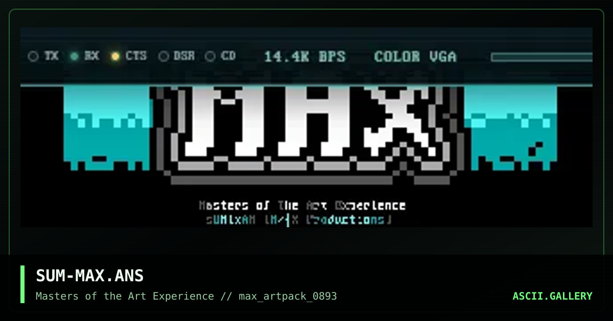 SUM-MAX.ANS, by sumixam, 1993