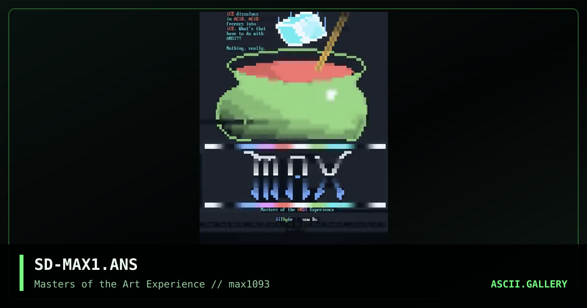 SD-MAX1.ANS, by snow dog, 1993