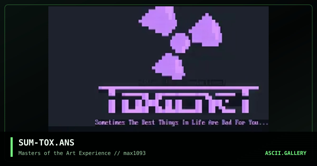 SUM-TOX.ANS, by sumixam, 1993