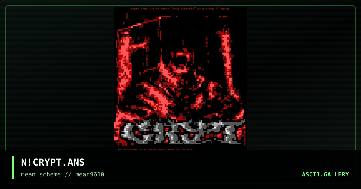 the crypt, by nail, 1996